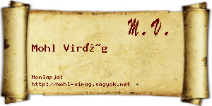 Mohl Virág névjegykártya